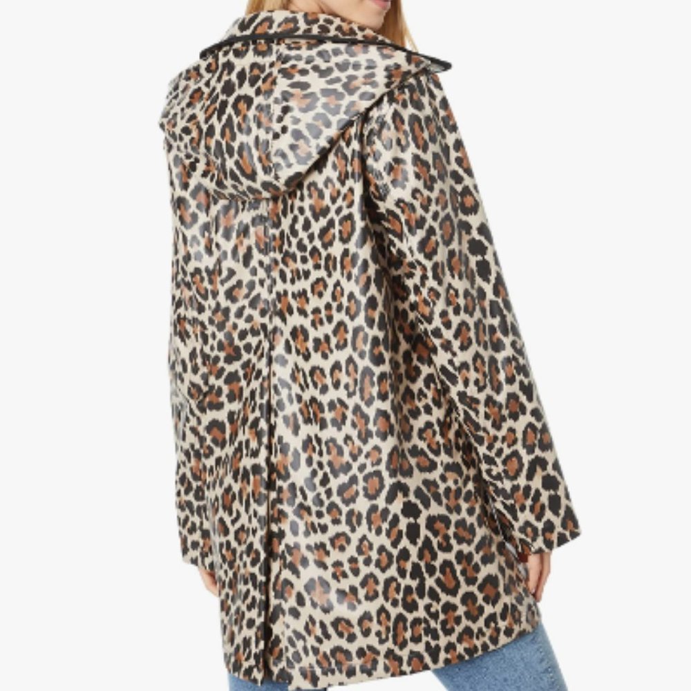 New! Kate Spade New York Hooded Zip Front A-Line Rain Jacket Women's Size S - Picture 3 of 8